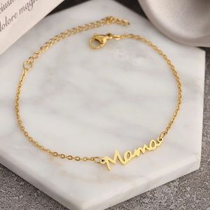 Mother’s Day Mama letter Charm with Chain Link gold silver & rose gold Bracelet